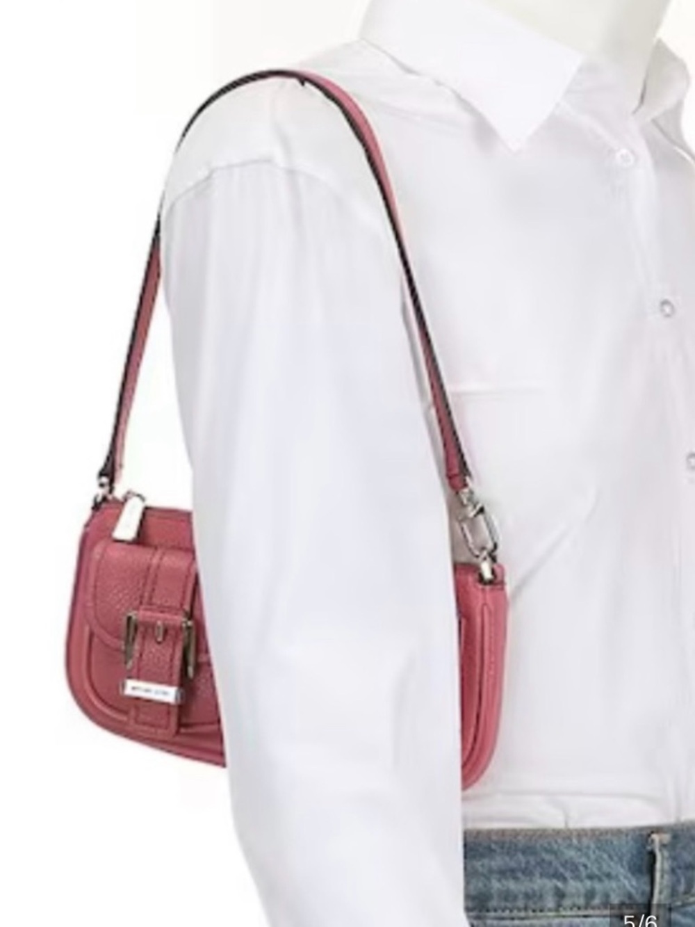 Michael Kors NWT Zoe All Leather Dual-Pocket Shoulder Bag - Picture 6 of 10